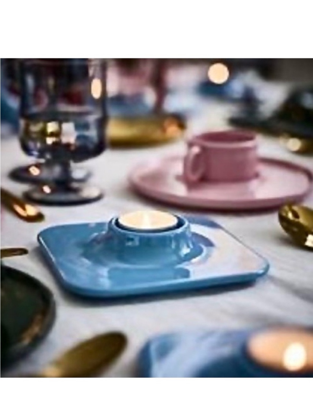 Gustaf WestmanX IKEA VINTERFINT Tealight Holder, Light Blue (106.044.91) | New